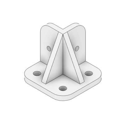 33-45452S-1SS MODULAR SOLUTIONS MOUNTING FOOT 2 SIDED FOR 45 X 45 CORNER MOUNT